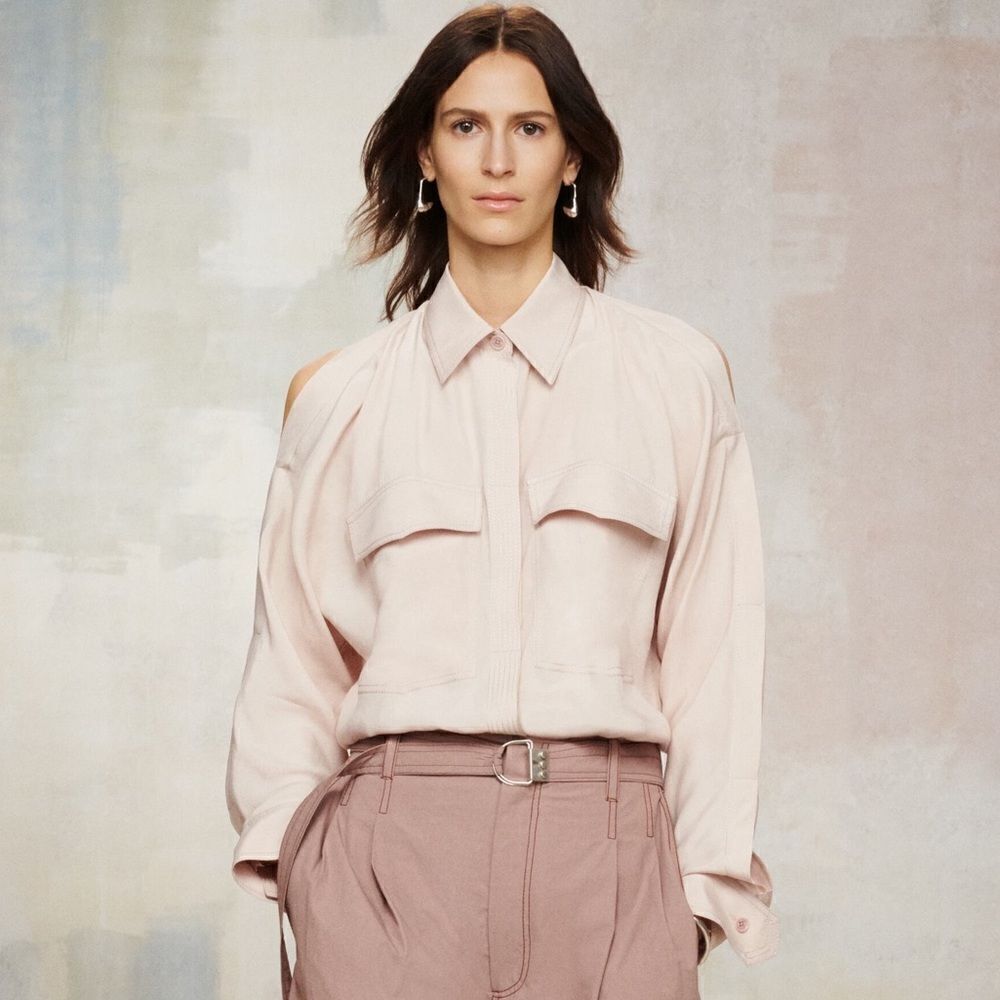 ZARA LIMITED SHIRT OPEN SHOULDER SHRT SHLDR 10 NEW